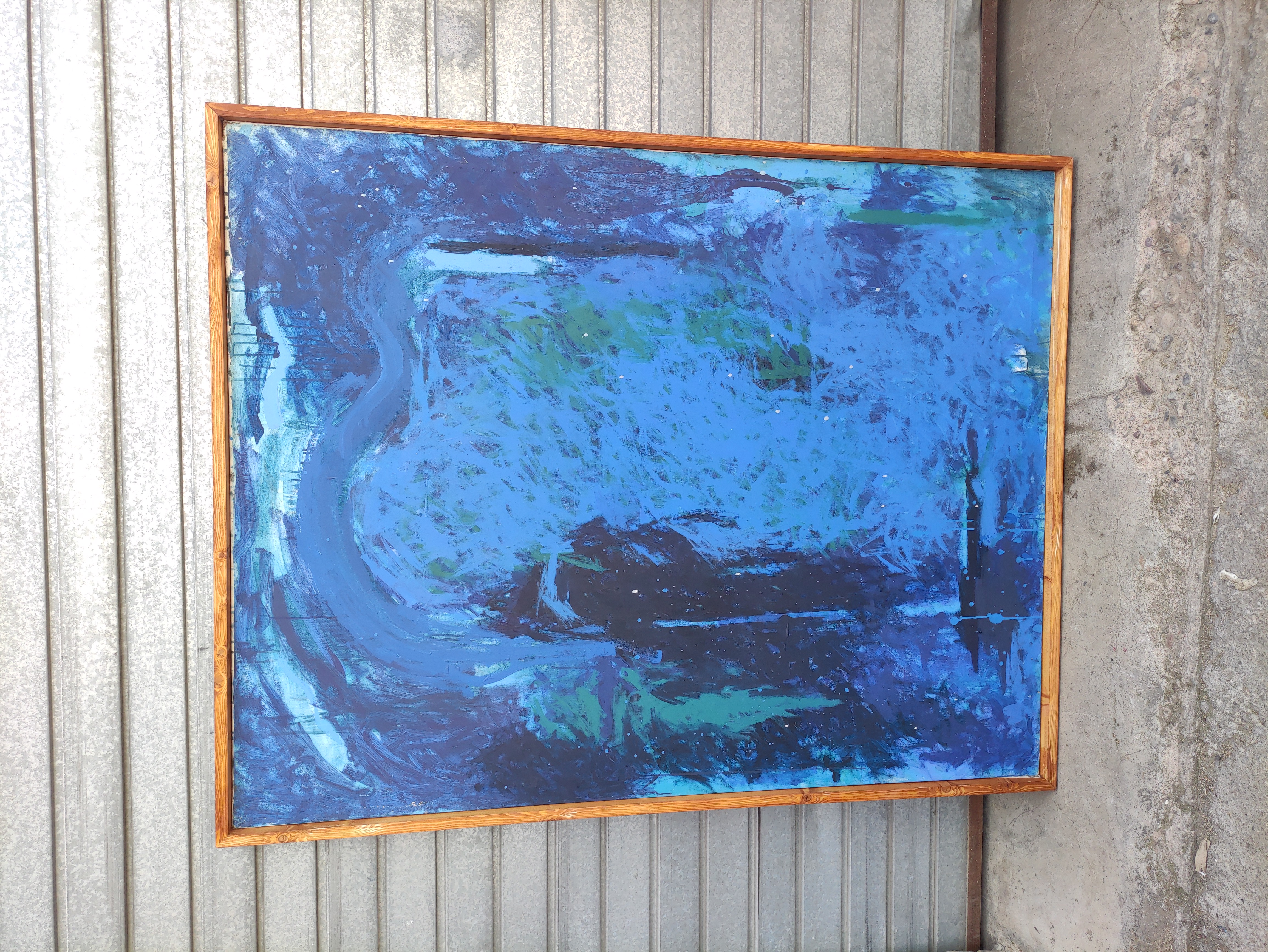 cuadro abstracto añadido marco